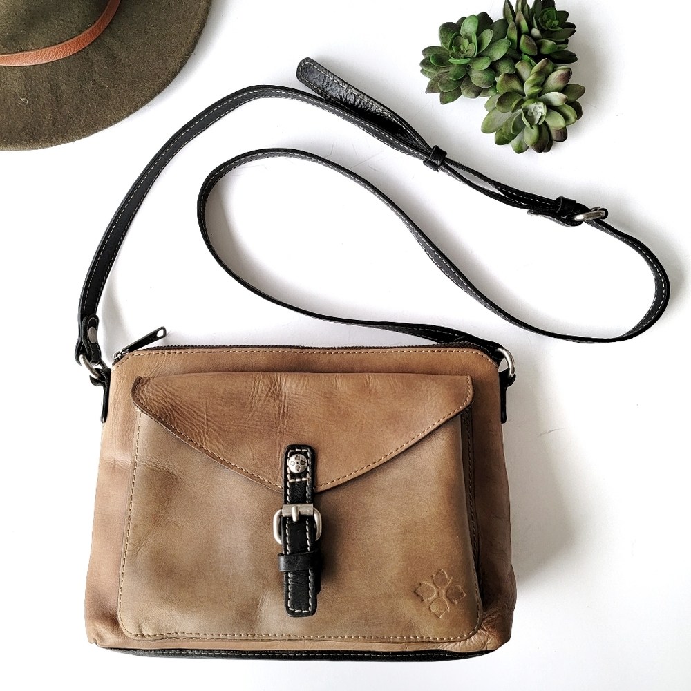 Patricia Nash Tan and Black Crossbody Bag